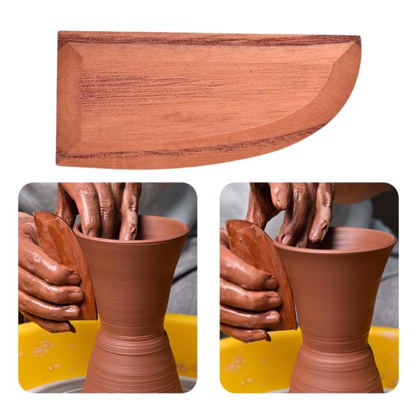 木製陶器こするシェイパー ツール耐久性 DIY ガジェット アクセサリー頑丈なスタイル D