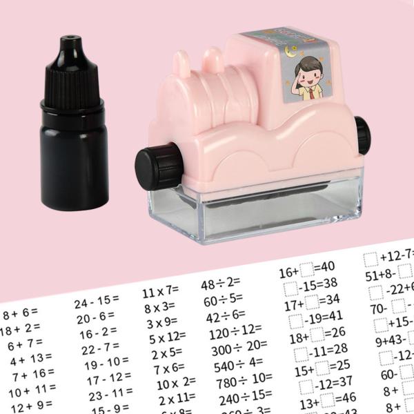 スマート算数ローラースタンプ 1-100 教室用品 小学生 キッズ ピンク 部門