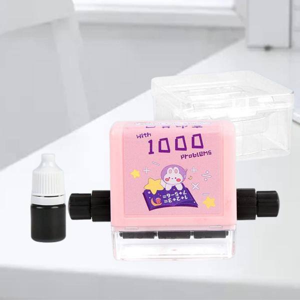 算数ローラースタンプ コンパクトキッズ知育玩具ローラー デジタル教育スタンプ レッド