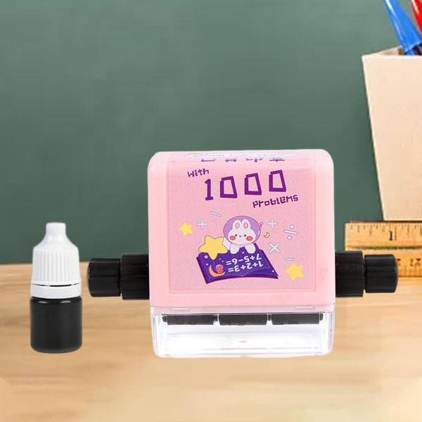 算数ローラースタンプ コンパクトキッズ知育玩具ローラー デジタル教育スタンプ レッド