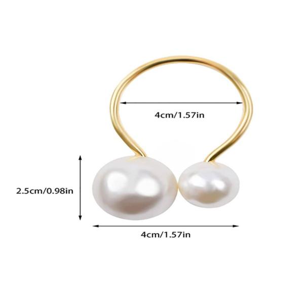 6 個のナプキンリングモダンなナプキンバックルホルダーホリデーパーティー結婚式 Aureate