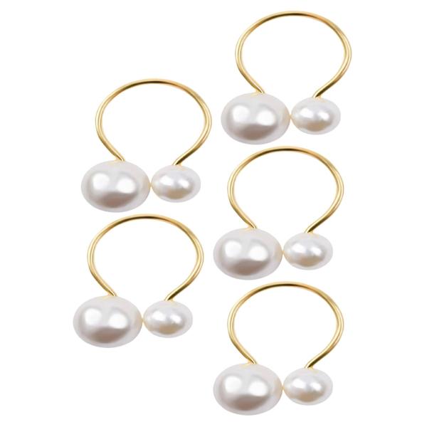 6 個のナプキンリングモダンなナプキンバックルホルダーホリデーパーティー結婚式 Aureate