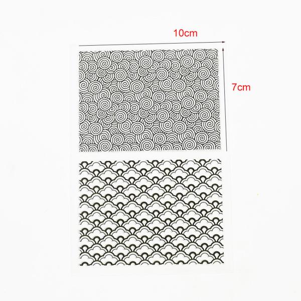 シリコーンスタンプ カード作り 背景スタンプ デコレーション フォトアルバム クラフト用品 手作りアート日記 粘土テクスチャスタンプシート 