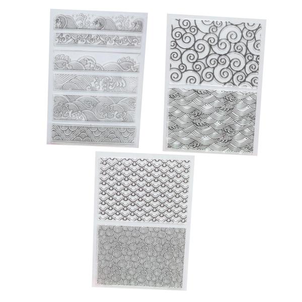 シリコーンスタンプ カード作り 背景スタンプ デコレーション フォトアルバム クラフト用品 手作りアート日記 粘土テクスチャスタンプシート 