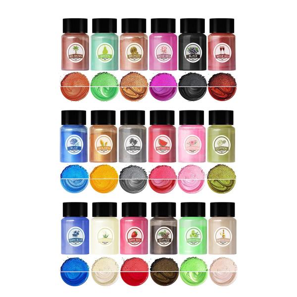 マイカパウダー着色剤パウダー顔料バスソープ作りキャンドル作り 24 色