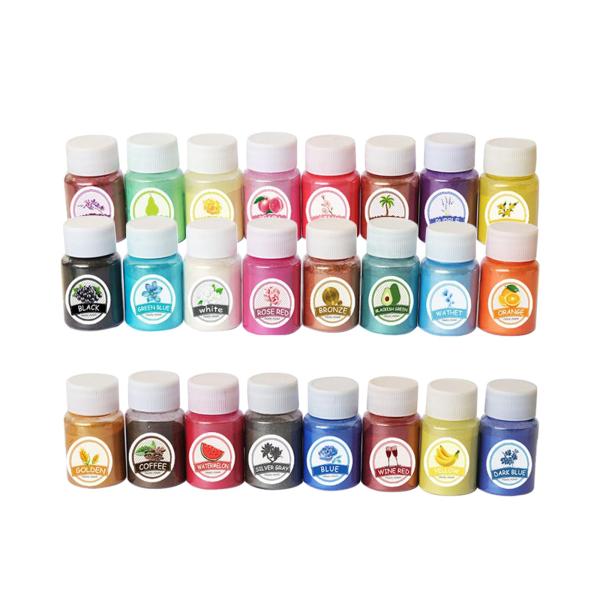 マイカパウダー着色剤パウダー顔料バスソープ作りキャンドル作り 24 色