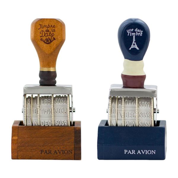 ローラー日付スタンプ ヴィンテージスタイル オフィススタンプ DIY クラフトカード作成アルバム用 ブラウン