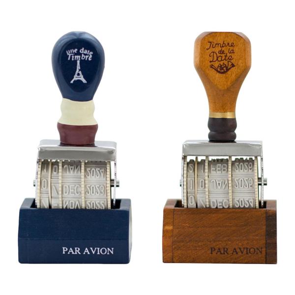 ローラー日付スタンプ ヴィンテージスタイル オフィススタンプ DIY クラフトカード作成アルバム用 ブラウン