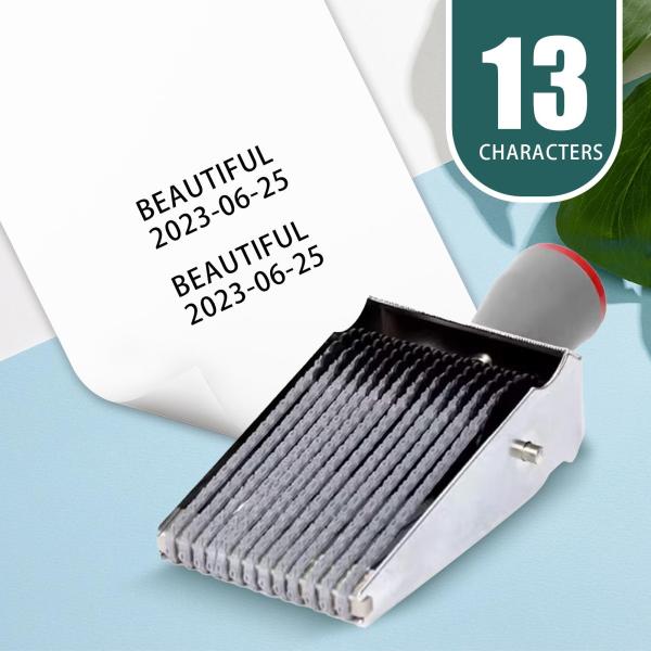 ローリングホイールパーソナライズされたアルファベット日付スタンパー、オフィスプランナードキュメント13桁用