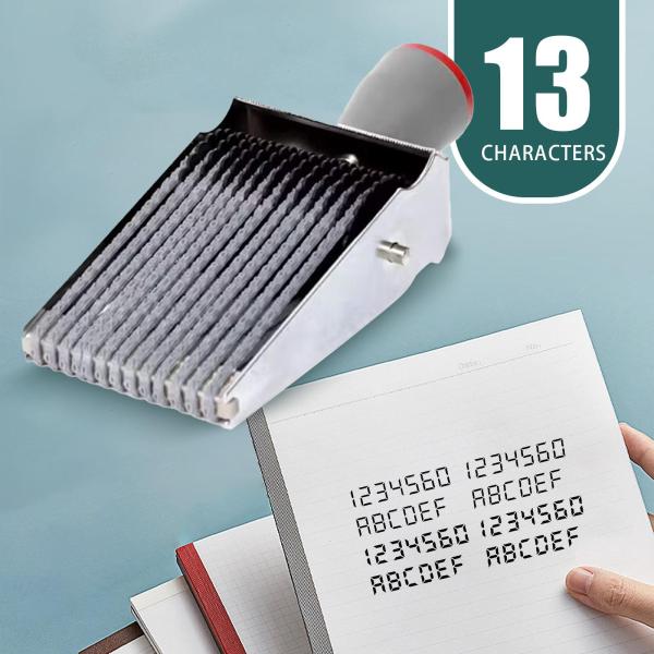 ローリングホイールパーソナライズされたアルファベット日付スタンパー、オフィスプランナードキュメント13桁用