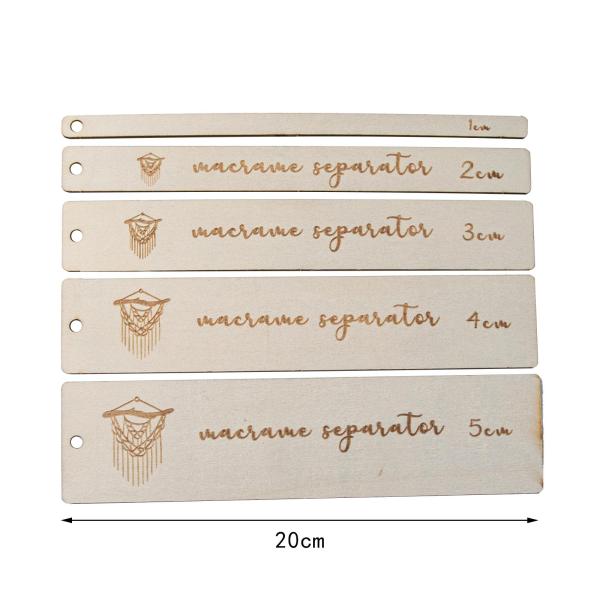 5x 木製マクラメセパレーターツールルームマクラメノット織タペストリー壁装飾