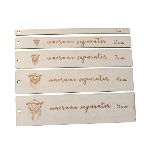 5x 木製マクラメセパレーターツールルームマクラメノット織タペストリー壁装飾