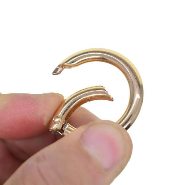 6 個のスプリングゲート O リング 32 ミリメートルキーホルダーハンドバッグストラップクラフトゴールド