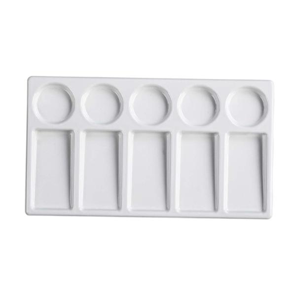 10スロットペイントパレットトレイミキシングパレットアクリル油絵用品用19.2cmx10.8cm