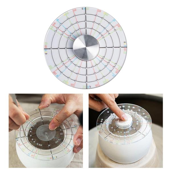 円形ディバイダー アクリル 粘土工芸品 粘土アーティスト 粘土セラミック彫刻用 12cm