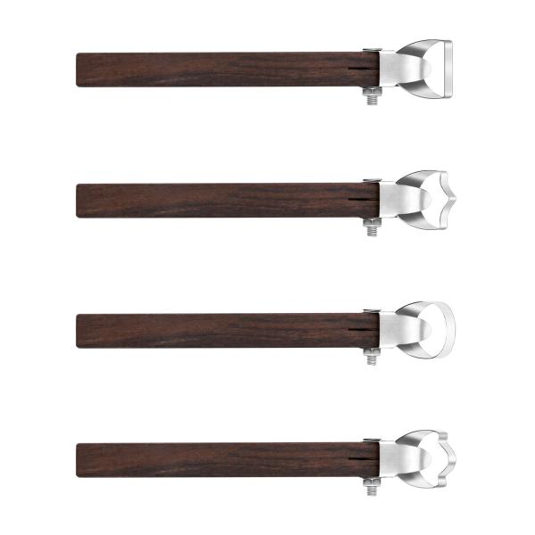 4 個陶器ハンドル作成ツール粘土彫刻こする耐久性のある DIY ポータブルカップハンドルモデリングツールティーポットハンドル用