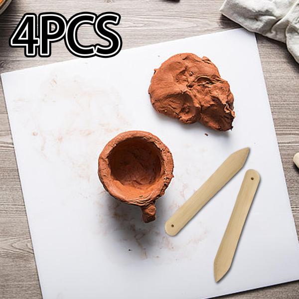 4x 陶器ツール モデリング彫刻ツール 軽量セラミック粘土ツール 彫刻ツール 初心者用 アート DIY 用品 手芸用品