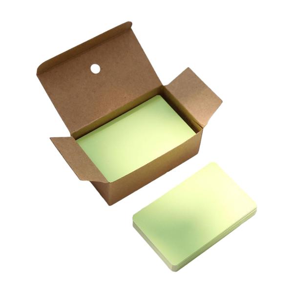 グリーン 名刺 100 枚の小さな空白の名刺カードストック紙