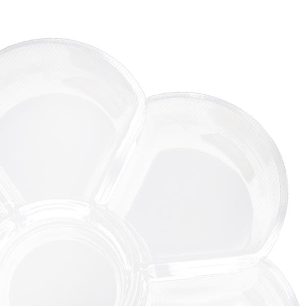 アーティストペイントパレット、水彩絵の具収納ボックス、ポータブル梅の花の形のDIYガッシュミキシングトレイ、子供、学生用