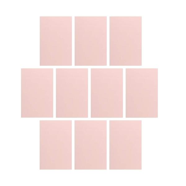 ゴム印彫刻ブロック 10個 DIY リノリウムブロック 彫刻 版画用 ピンク