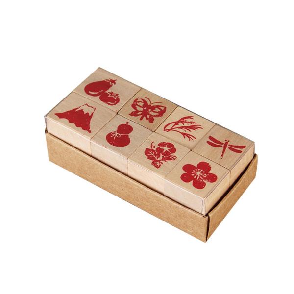 木製スタンプキット 絵画 スクラップブック 手作り ハッピープランナー DIY スタンプツール スタイル B