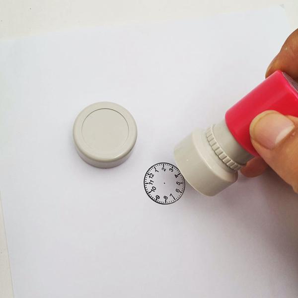 時計スタンプ 多目的装飾スタンプ 文房具 子供用 教育ツール 青インク