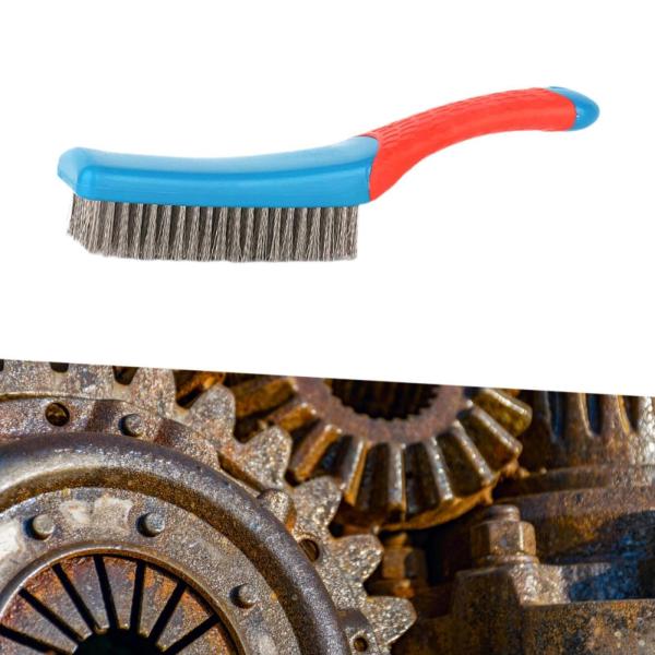 ワイヤーブラシ 錆び落とし 研磨ワイヤーブラシ ハンドルブラシ付き 7.5cm ワイヤークリーニングブラシ ペイント洗浄 グリル掃除