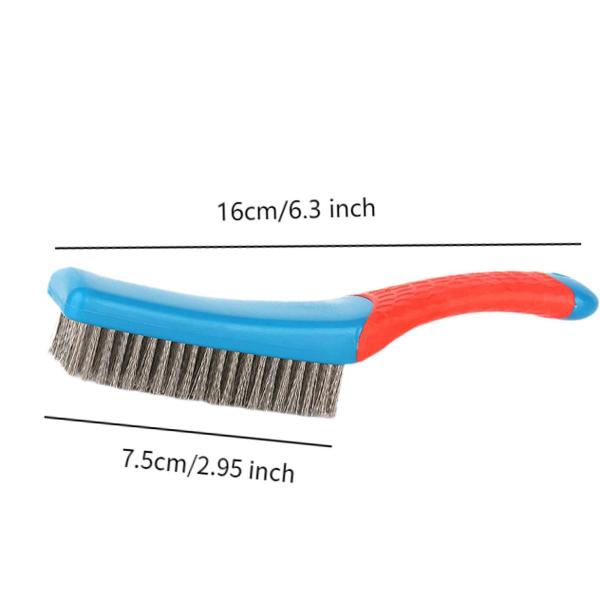 ワイヤーブラシ 錆び落とし 研磨ワイヤーブラシ ハンドルブラシ付き 7.5cm ワイヤークリーニングブラシ ペイント洗浄 グリル掃除