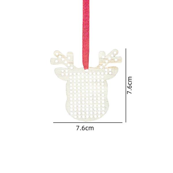 木製クロスステッチキット DIY クリスマスペンダント クリスマス吊り下げデコレーション キャンディ メープルリーフ