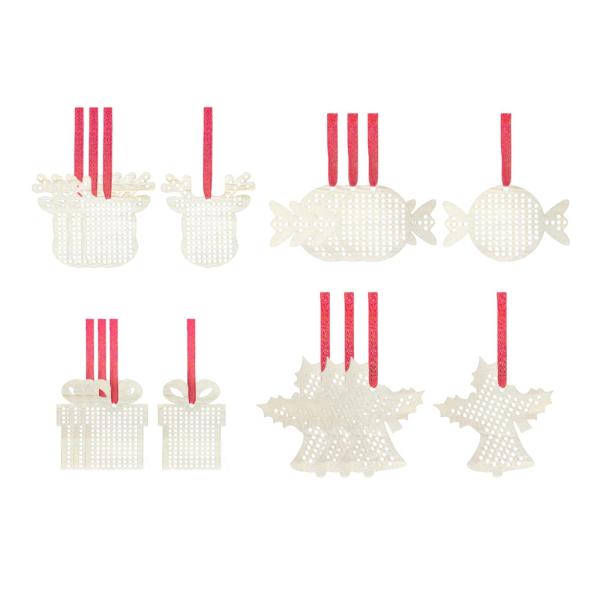 木製クロスステッチキット DIY クリスマスペンダント クリスマス吊り下げデコレーション キャンディ メープルリーフ