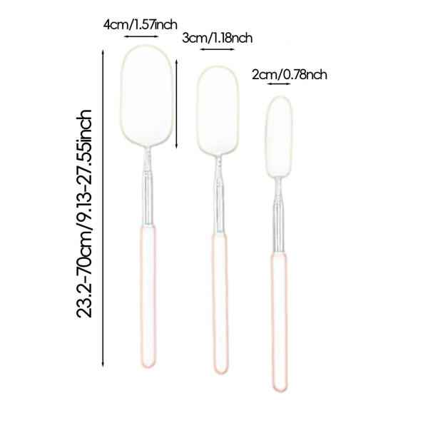 伸縮スポンジスティック 3本 アーティストスポンジロッド 背の高いまたは狭い陶器用 ピンク