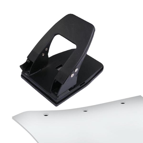 2穴パンチ ポータブル メタル ホームオフィス用品 快適ハンドル 穴あけパンチ プロングファスナーなし
