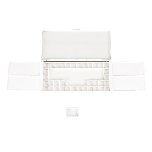 水彩パレット 36 コンパートメント 折りたたみペイントトレイ ガッシュミキシングパレット ピンク