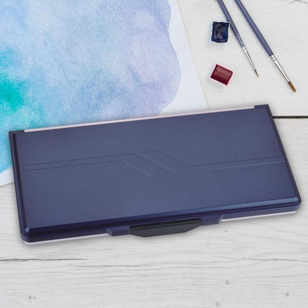 水彩パレット 36 コンパートメント 折りたたみペイントトレイ ガッシュミキシングパレット ブルー