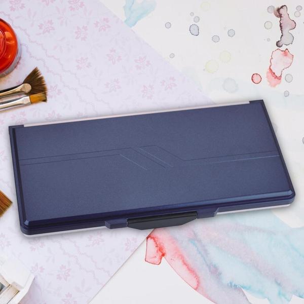 水彩パレット 36 コンパートメント 折りたたみペイントトレイ ガッシュミキシングパレット ブルー