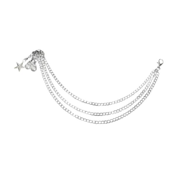 シューチェーン 靴アクセサリー ロブスタークラスプ付き 多層チェーン 靴ひもチャームチェーン 靴装飾 レディース メンズ スニーカー用