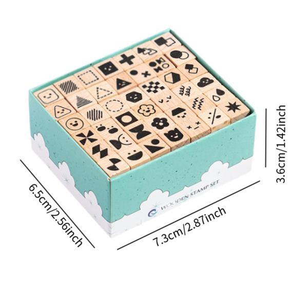42x 木製スタンプ クリエイティブスタンプ DIY ゴムスタンプ アートクラフト DIY アクセサリー スクラップブッキング用品 カード作り 文房具