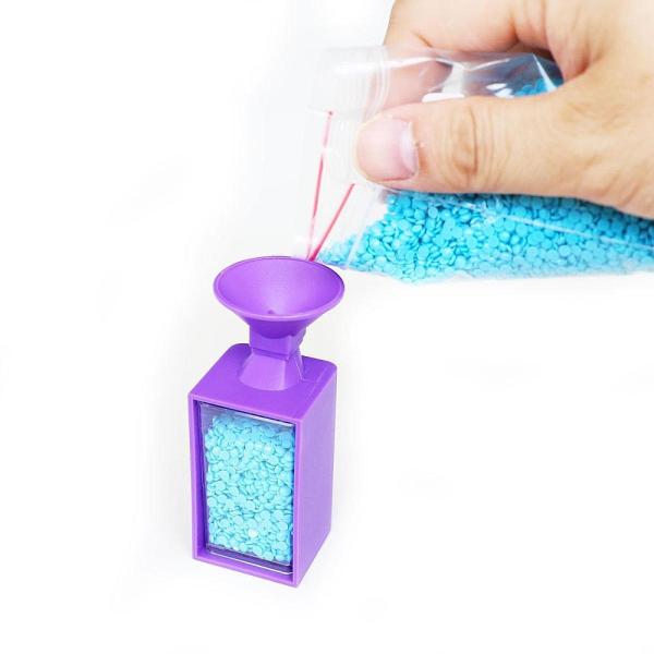 ダイヤモンドアートワークドリルファネル実用的なポータブルクラフト用品DIY再利用可能パープル