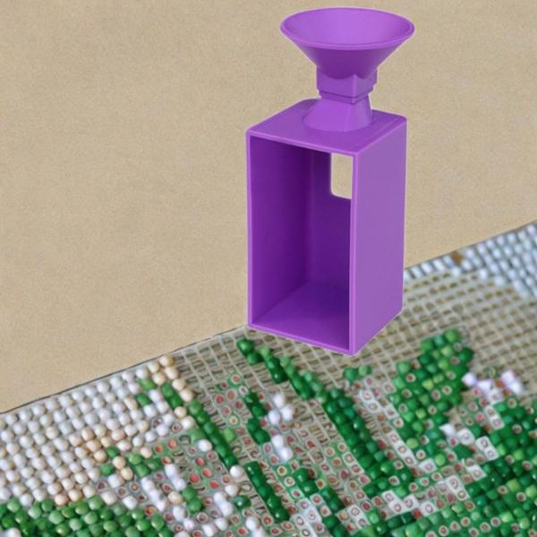 ダイヤモンドアートワークドリルファネル実用的なポータブルクラフト用品DIY再利用可能パープル