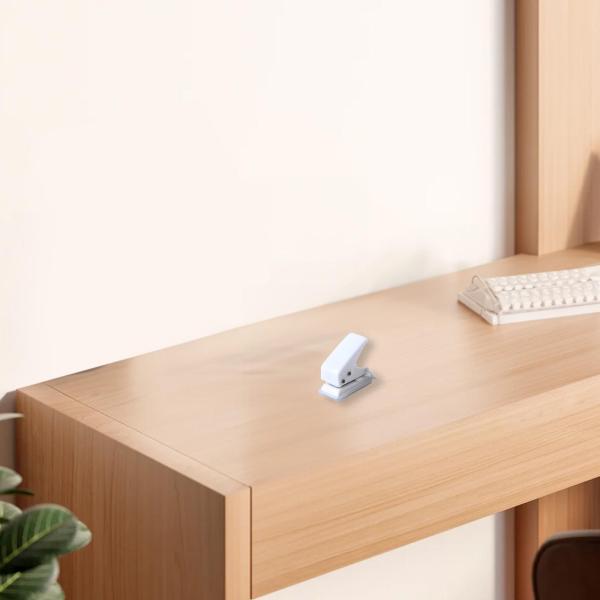 ミニ穴あけパンチ 子供用 軽量 家庭 オフィス用品 クラフト 紙用 ホワイト