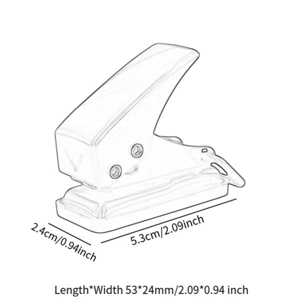 ミニ穴あけパンチ 子供用 軽量 家庭 オフィス用品 クラフト 紙用 ホワイト