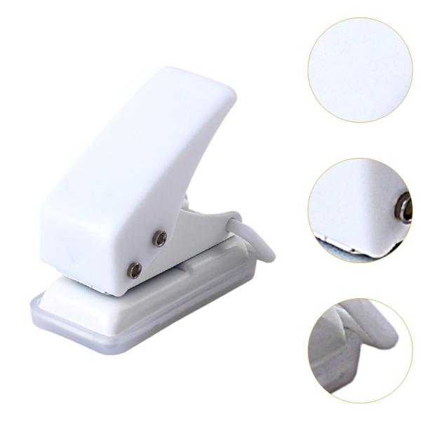 ミニ穴あけパンチ 子供用 軽量 家庭 オフィス用品 クラフト 紙用 ホワイト