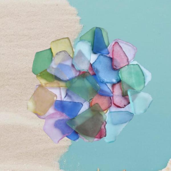 シーグラスの花瓶フィラー DIY クラフト 噴水岩 ビーチ ウェディング パーティー デコレーション 1cm 〜 3cm