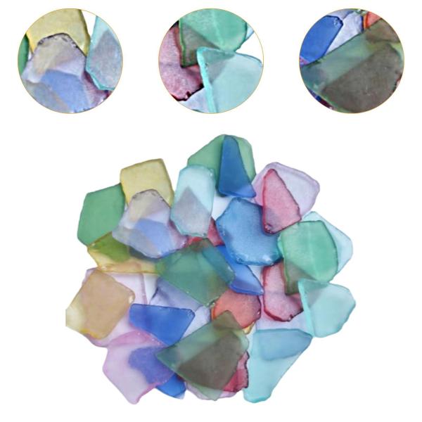 シーグラスの花瓶フィラー DIY クラフト 噴水岩 ビーチ ウェディング パーティー デコレーション 1cm 〜 3cm