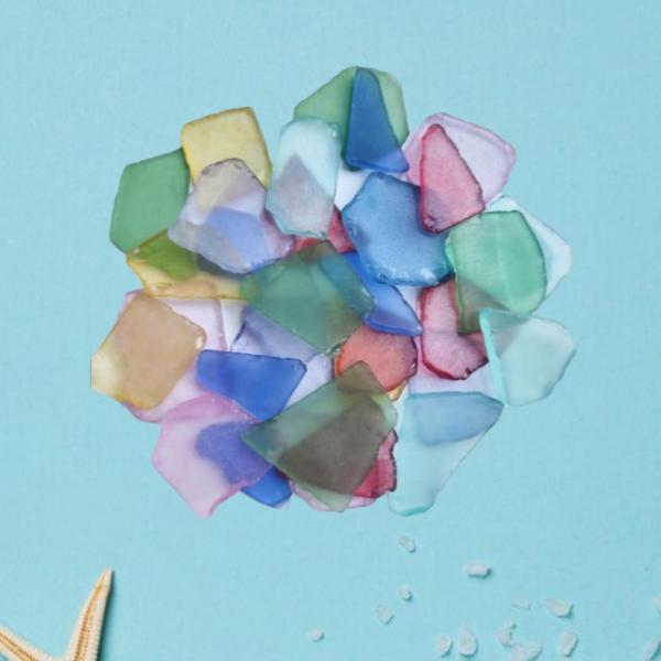 シーグラスの花瓶フィラー DIY クラフト 噴水岩 ビーチ ウェディング パーティー デコレーション 1cm 〜 3cm