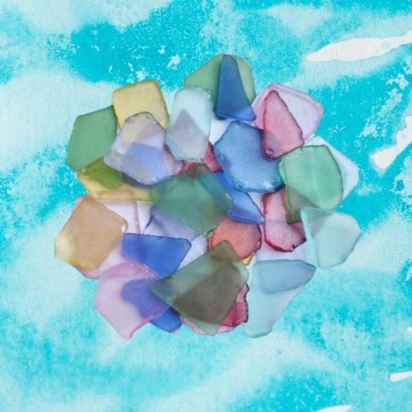 シーグラスの花瓶フィラー DIY クラフト 噴水岩 ビーチ ウェディング パーティー デコレーション 2cm 〜 5cm