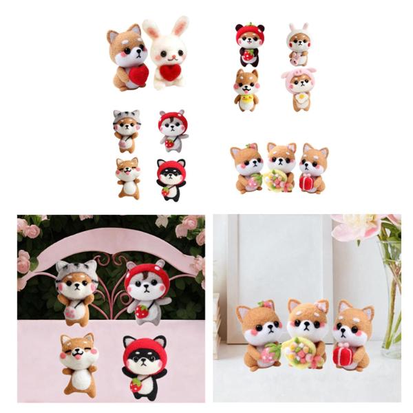 フェルトキット 説明書付き フェルトクラフトプロジェクト 子供 大人 ティーン向け 2個