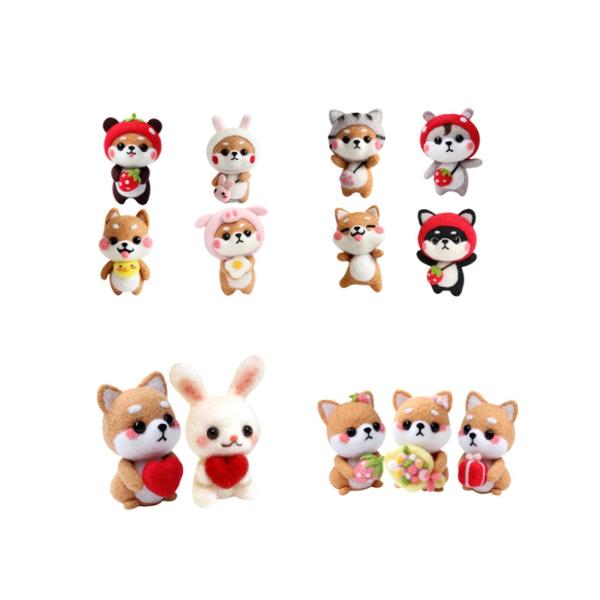 フェルトキット 説明書付き フェルトクラフトプロジェクト 子供 大人 ティーン向け 2個