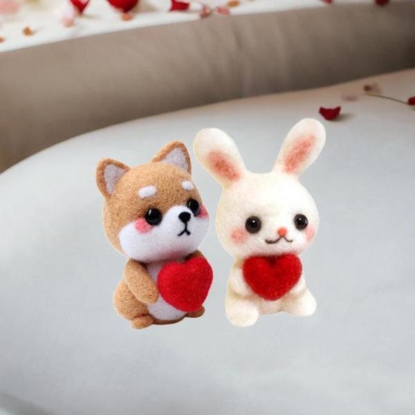 フェルトキット 説明書付き フェルトクラフトプロジェクト 子供 大人 ティーン向け 2個