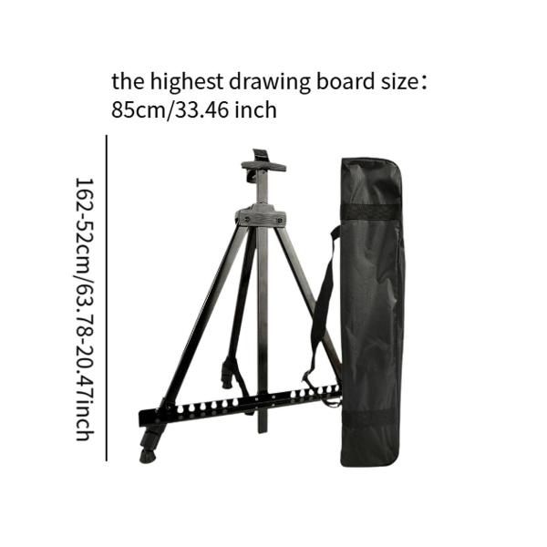 三脚ディスプレイイーゼルスタンド折りたたみイーゼル収納袋付き絵画キャンバス三脚床置きポスターイーゼルホームポスター用